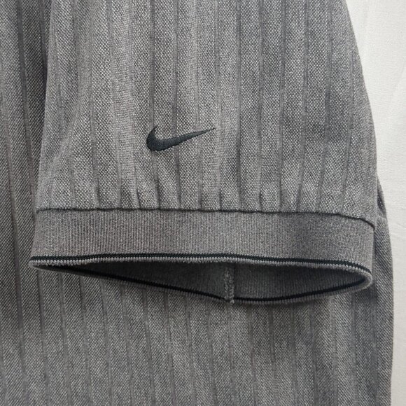 Nike Golf Mens X-Large Dri Fit Gray Short Sleeve Quarter Button Up Polo Shirt - Picture 9 of 12